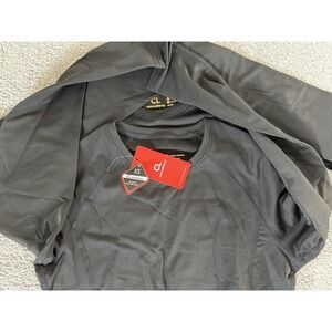 CL Convallaria 2-Pack Black Thermal Fleece Lined Top Shirt Sz XS NWT Underwear F